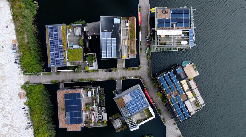 Schoonschip - Tiểu khu nhà nổi 30 nóc trên các kênh đào quanh thủ đô Amsterdam.