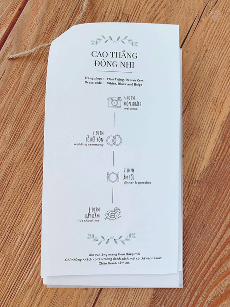 Thiệp cưới Đông Nhi - Ông Cao Thắng - 2