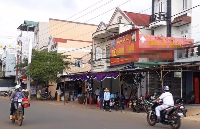 Tiệm vàng nơi xảy ra vụ việc.