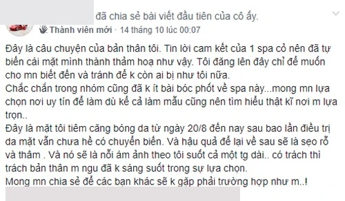 Một cô gái trẻ chia sẻ câu chuyện đau lòng mà chính mình gặp phải khi sai lầm tiêm căng bóng da tại một spa cỏ.