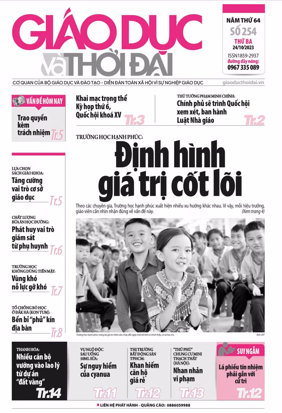 Tin tức báo in 24/10: Phụ huynh giám sát bữa ăn bán trú như thế nào?