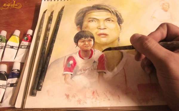 Thú vị bộ tranh vẽ về các cầu thủ U19 Việt Nam ảnh 4 Thú vị bộ tranh vẽ về các cầu thủ U19 Việt Nam ảnh 4