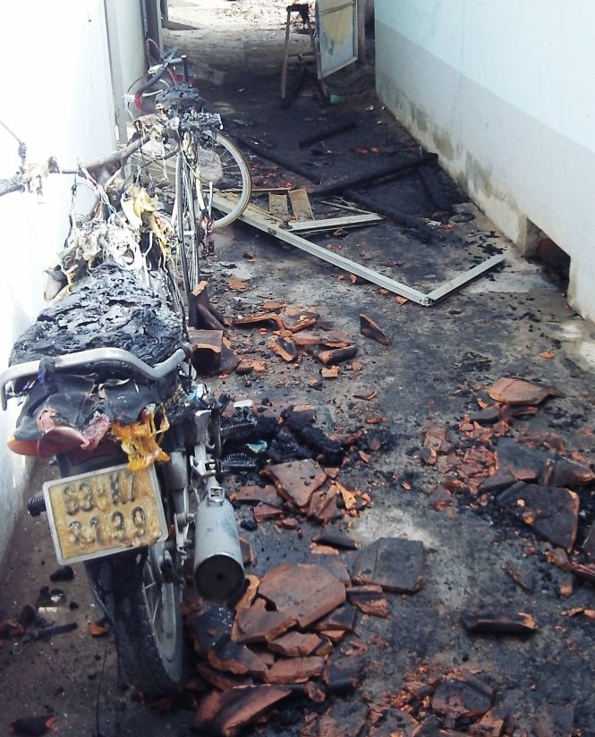 Hiện trường vụ cháy - Ảnh: Sơn Bình