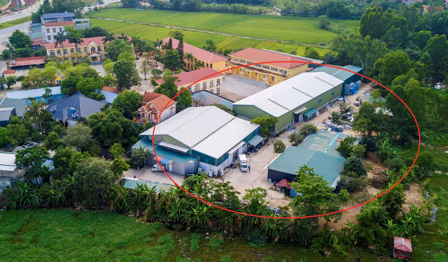 Một trong số rất nhiều công trình xây dựng trên đất nông nghiệp tại xã Thiện Kế.