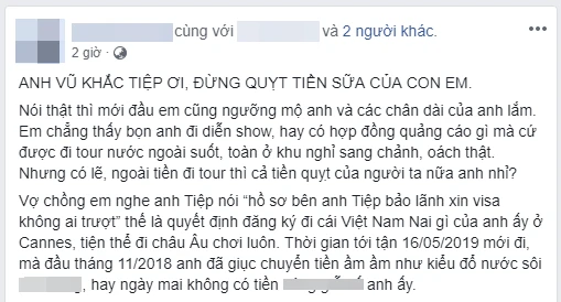 Vũ Khắc Tiệp bất ngờ bị tố quỵt tiền.