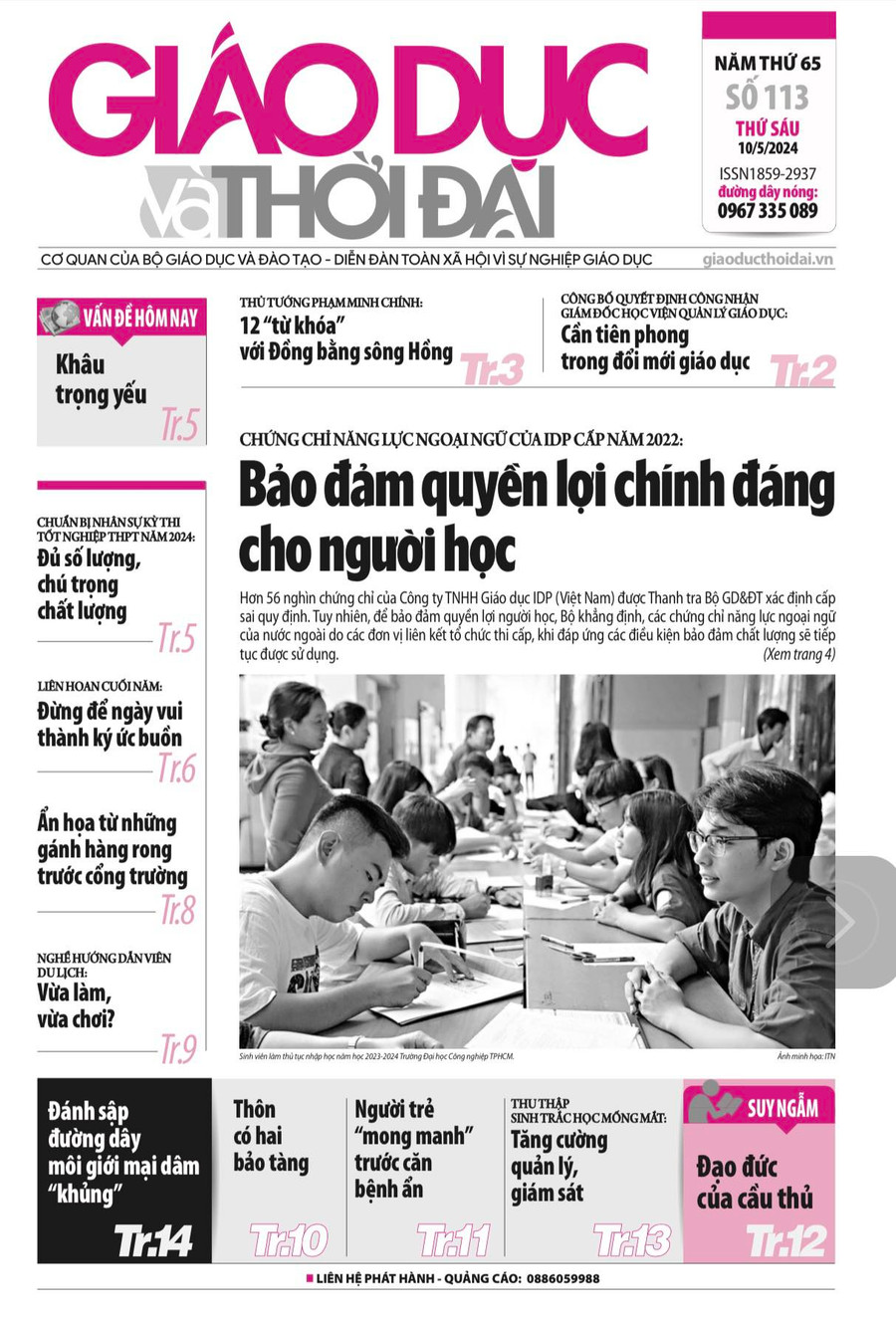 Tin tức báo in 10/5: Bảo đảm quyền lợi cho người học IELTS