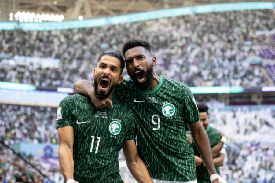 Saleh Al-Shehri ghi bàn quân bình tỷ số 1-1 cho đại diện châu Á.