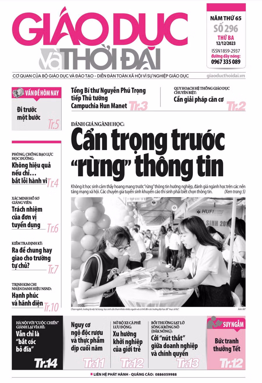 Tin tức báo in 12/12: Phòng chống bạo lực học đường từ đâu?
