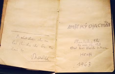 Cuốn nhật ký địa chất GS Phan Trường Thị còn lưu giữ