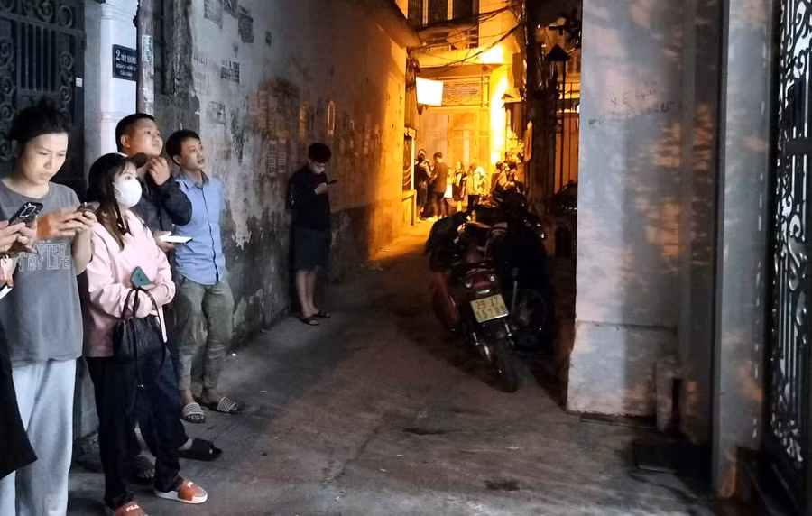 Khu vực nơi căn hộ xảy ra vụ việc nữ sinh bị sát hại.