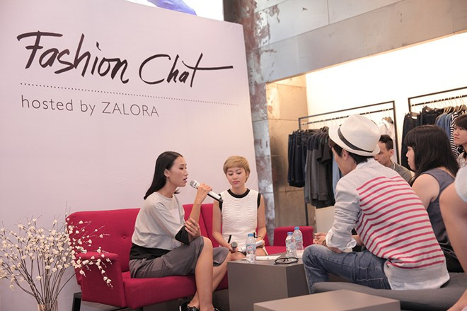 Trang Khiếu trong buổi giao lưu khán giả về bộ sưu tập mới. Trang Khiếu sẽ theo nghề cảnh sát nếu không làm người mẫu