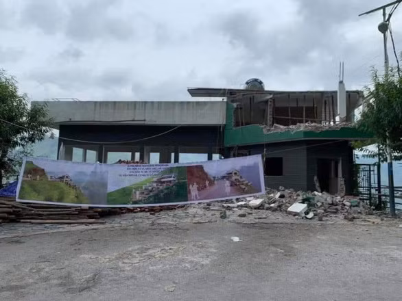 Hình ảnh công trình bị tháo dỡ thời điểm tháng 7/2020. Ảnh: VNN.