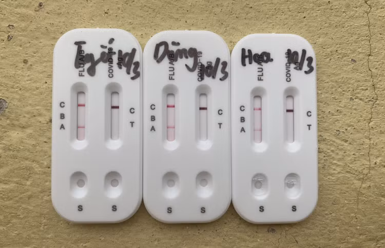 3 trường hợp ngẫu nhiên cho kết quả dương tính với Cúm A. Ảnh: TTYT Bảo Yên CC.