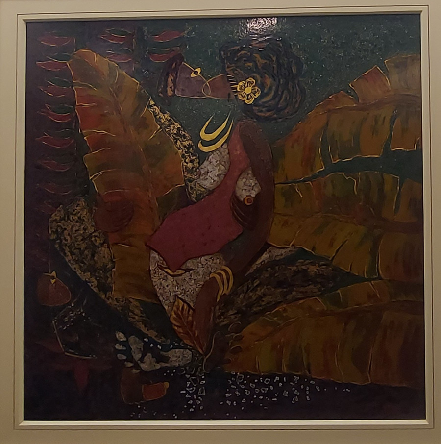 Tác phẩm &apos;Vườn hoang 2&apos;, sơn mài – Trần Quang Hải. Ảnh: Bình Thanh