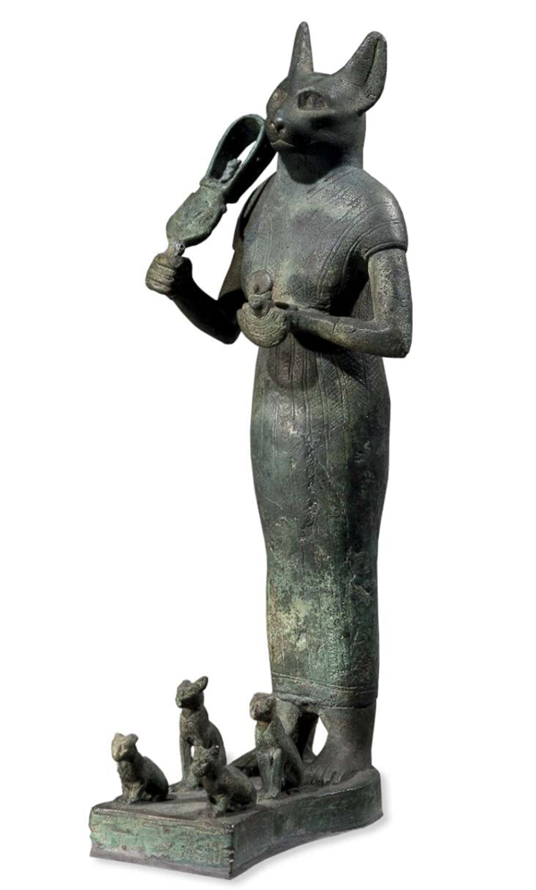 Tượng nữ thần Bastet bằng đồng tại Bảo tàng Anh. Ảnh: Zhangying Tượng nữ thần Bastet bằng đồng tại Bảo tàng Anh. Ảnh: Zhangying