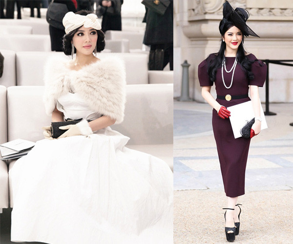 Khăn turban và các loại mũ đặc trưng của dòng thời trang cổ điển là phụ kiện không thể thiếu của Lý Nhã Kỳ.