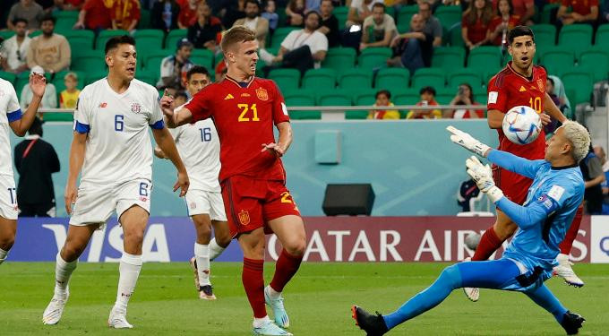 Tây Ban Nha thắng Costa Rica 7-0 ở lượt trận ra quân World Cup 2022.