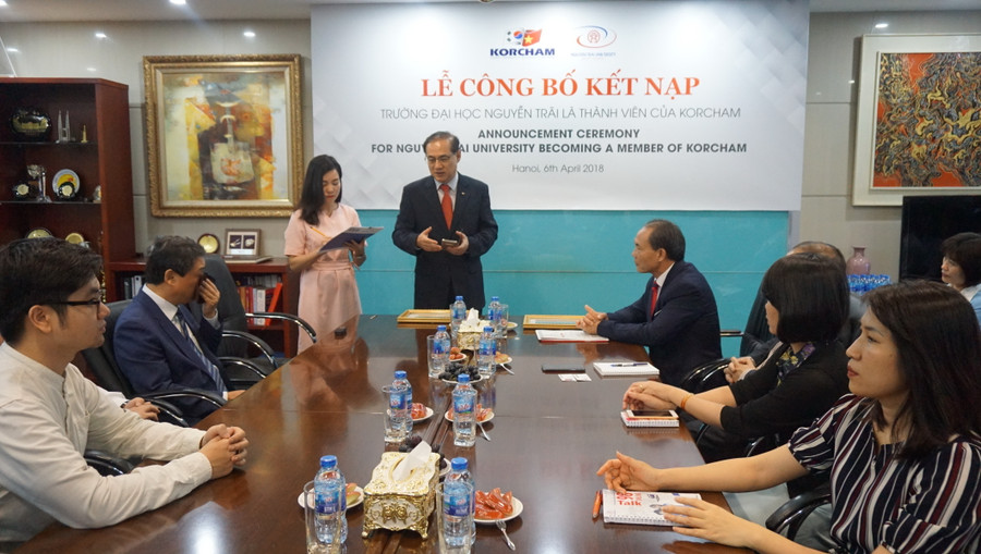 Ông Ryu Hang Ha phát biểu tại Lễ công bố