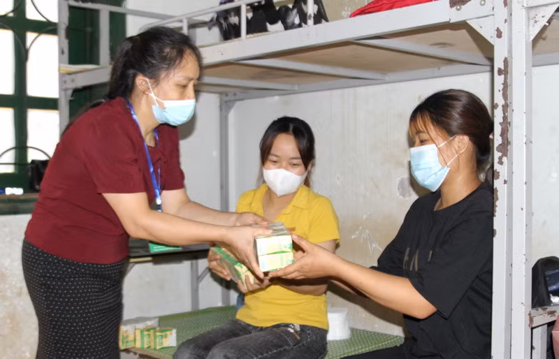 Thí sinh ở xa được chăm sóc dinh dưỡng, đảm bảo sức khỏe đi thi tại Trường Phổ thông dân tộc nội trú tỉnh Hà Giang. Ảnh: Bá Hải.