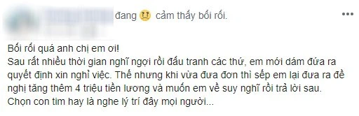 Nộp đơn xin nghỉ việc thì sếp đề nghị tăng lương, quyết định sao cho sáng suốt nhất?