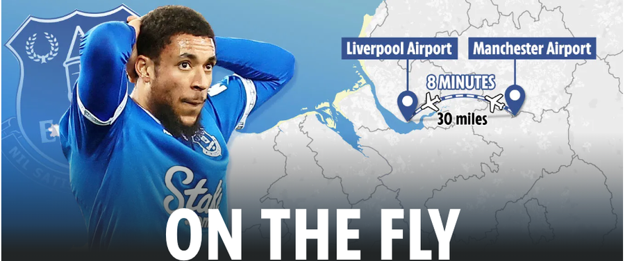 Tiền đạo Danjuma bỏ tiền mua chuyến bay 8 phút từ Manchester tới Liverpool để tập luyện cùng đồng đội.