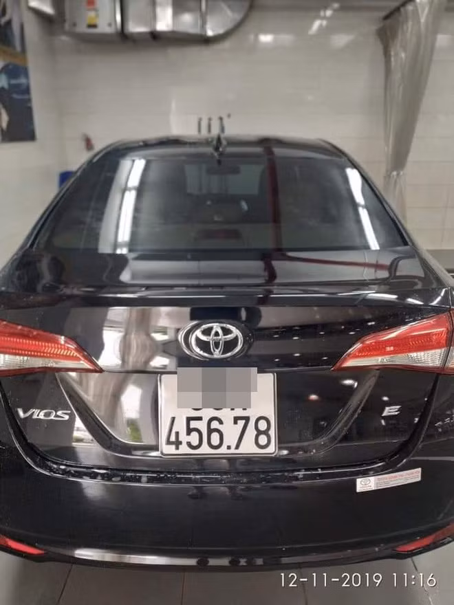 Chiếc xe Vios số sàn 2019 với biển số đẹp. Ảnh: Nhật Hạ.