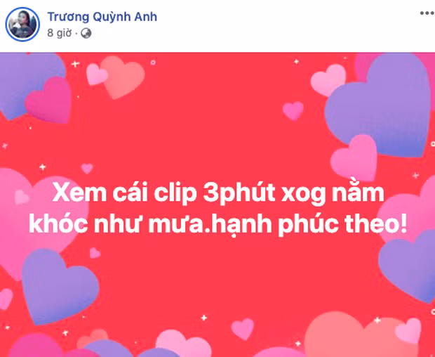 Diễn viên Trương Quỳnh Anh chia sẻ.