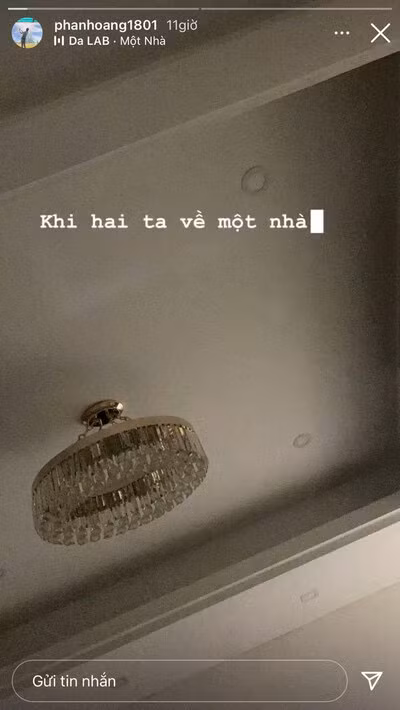 Em trai Phan Thành là Phan Hoàng ẩn ý thông báo nhà có tin vui.