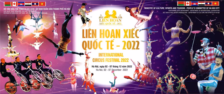 Poster Liên hoan Xiếc quốc tế 2022 tại Hà Nội. Ảnh: BTC
