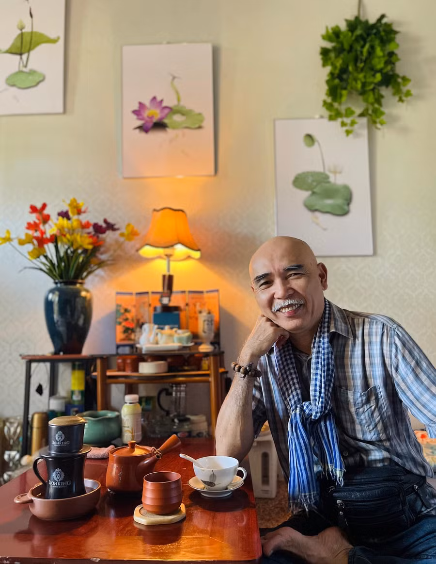 Khoảnh khắc đời thường của nhạc sĩ Ngọc Thịnh. Ảnh: NVCC.