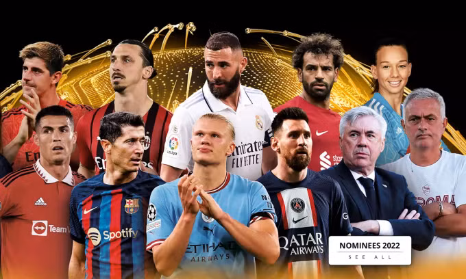 Messi và Ronaldo được so kè với nhau ở giải thưởng Globe Soccer 2022.