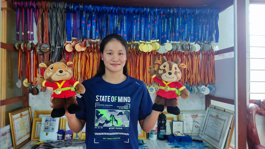 Bộ sưu tập huy chương của Mỹ Tiên.