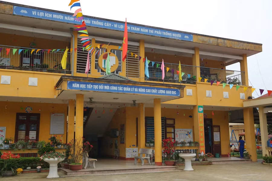 Trường MN xã T. Ảnh Việt Hà