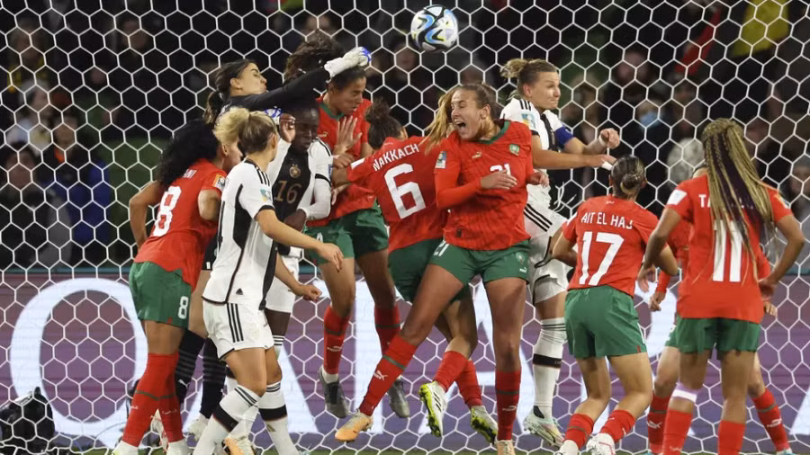Ma Rốc thua đậm tuyển Đức 0-6 trong trận mở màn World Cup nữ 2023. Ma Rốc thua đậm tuyển Đức 0-6 trong trận mở màn World Cup nữ 2023.