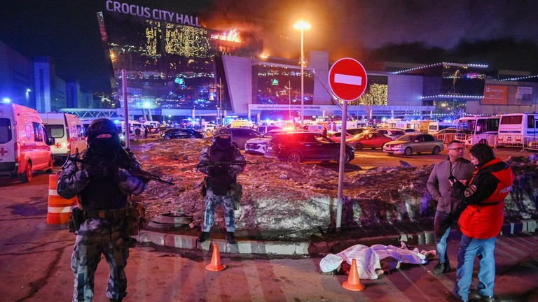 Hiện trường vụ xả súng tại Moscow, Nga, ngày 22/3/2024