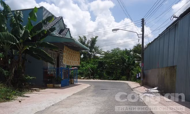 Lối vào nhà của anh Thin vắng vẻ