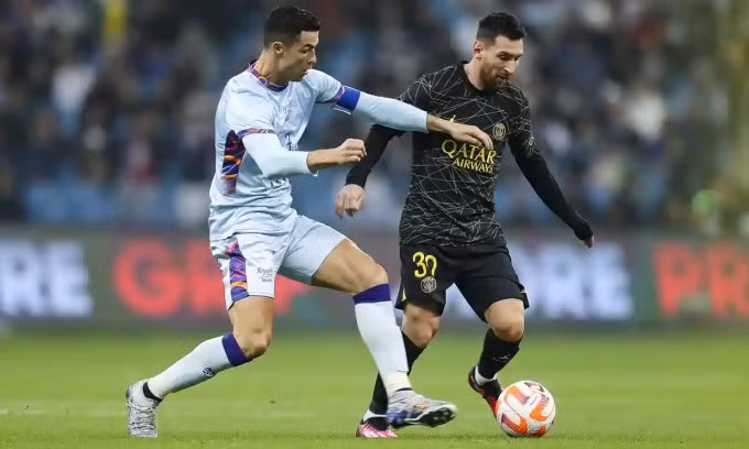 Messi và Ronaldo cùng ghi bàn trong trận giao hữu hôm 20/1.