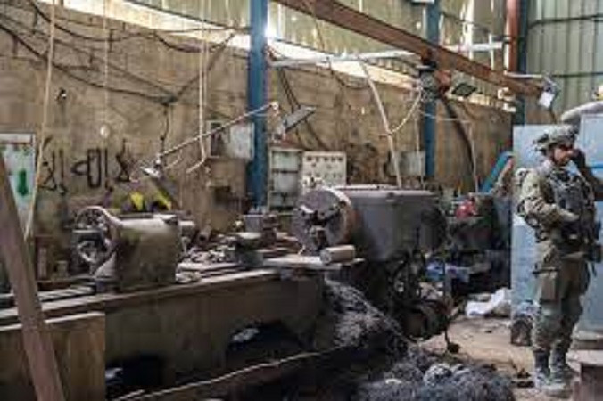 Một địa điểm Hamas dùng để sản xuất các bộ phận tên lửa ở Bureij, miền trung Gaza, ngày 8/1/2024 Một địa điểm Hamas dùng để sản xuất các bộ phận tên lửa ở Bureij, miền trung Gaza, ngày 8/1/2024