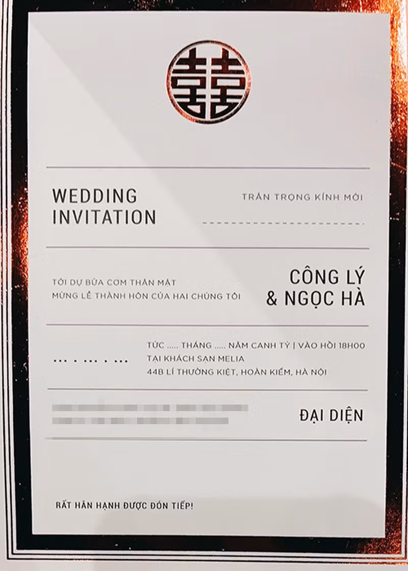 Hé lộ thiệp cưới tinh tế của Công Lý và bạn gái kém 15 tuổi ảnh 3