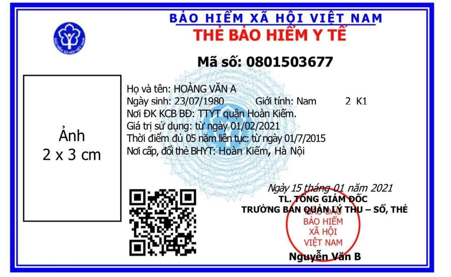 Từ 1/4/2021 sẽ sử dụng mẫu thẻ BHYT mới