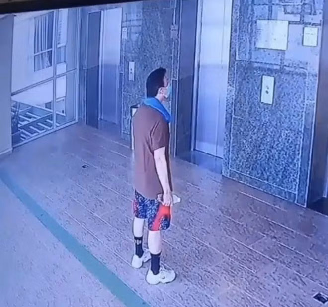 Hình ảnh cuối cùng của nghệ sĩ Chí Tài. Ảnh: Trích xuất từ camera chung cư.