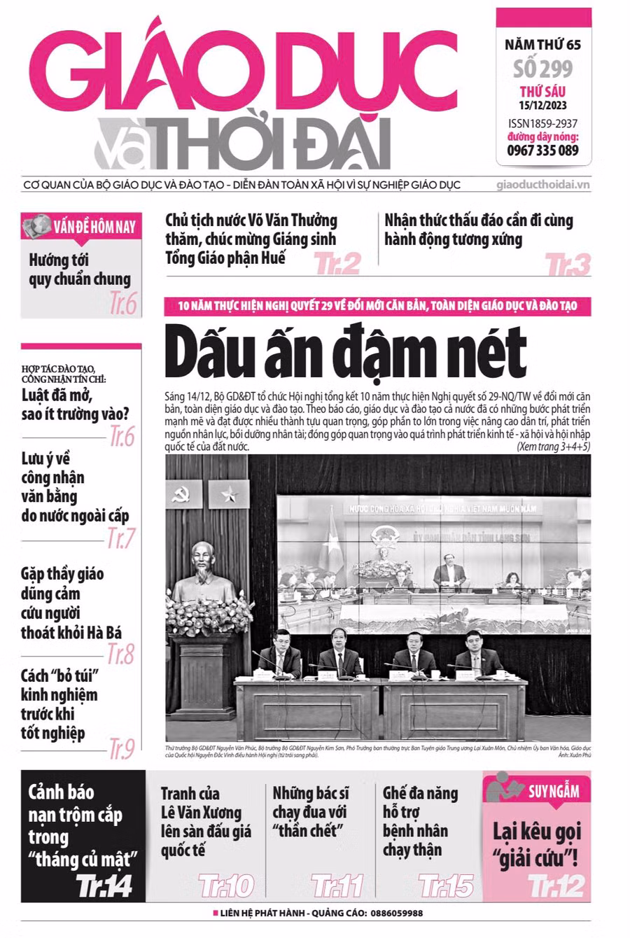 Tin tức báo in 15/12: Dấu ấn đậm nét sau 10 năm thực hiện Nghị quyết 29