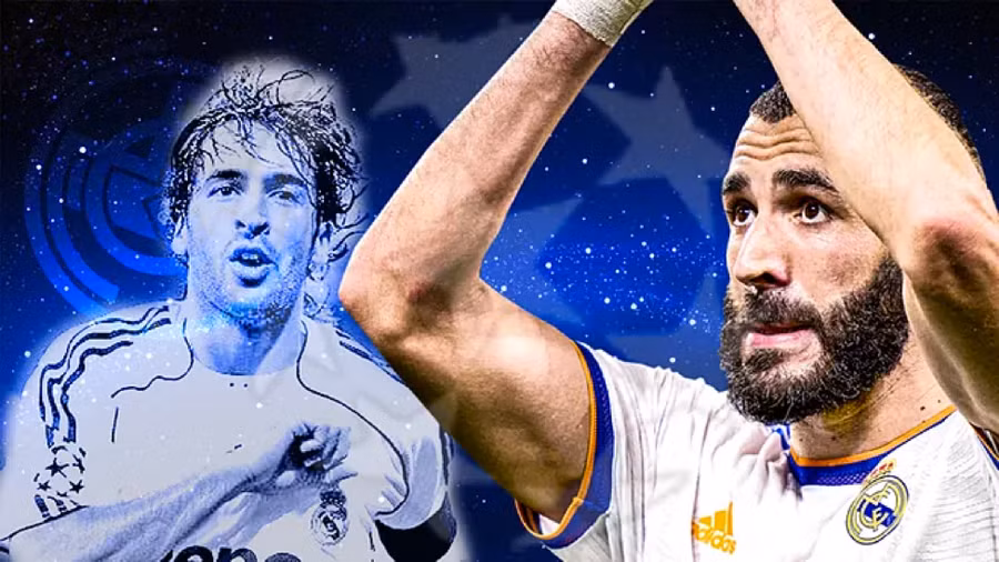 Benzema vượt qua kỷ lục ghi bàn của huyền thoại Raul tại Champions League. (Ảnh Marca).