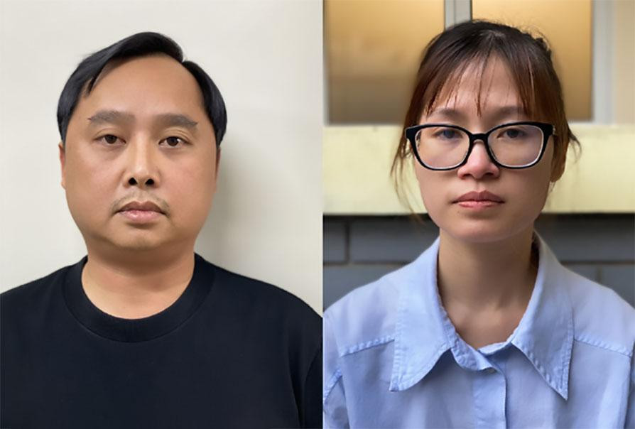 Bị can Đỗ Thành Nhân, Trịnh Thị Thúy Linh. Bị can Đỗ Thành Nhân, Trịnh Thị Thúy Linh.