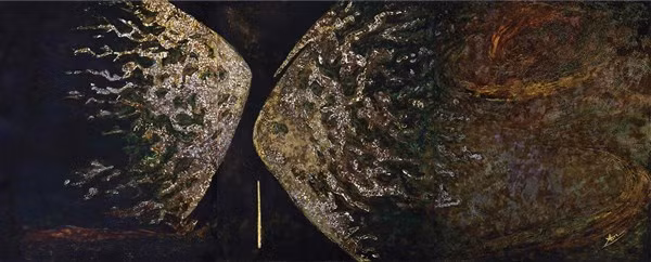 “Bãi dài Nha Trang” (sơn mài 2021 – Hiền Nguyễn).