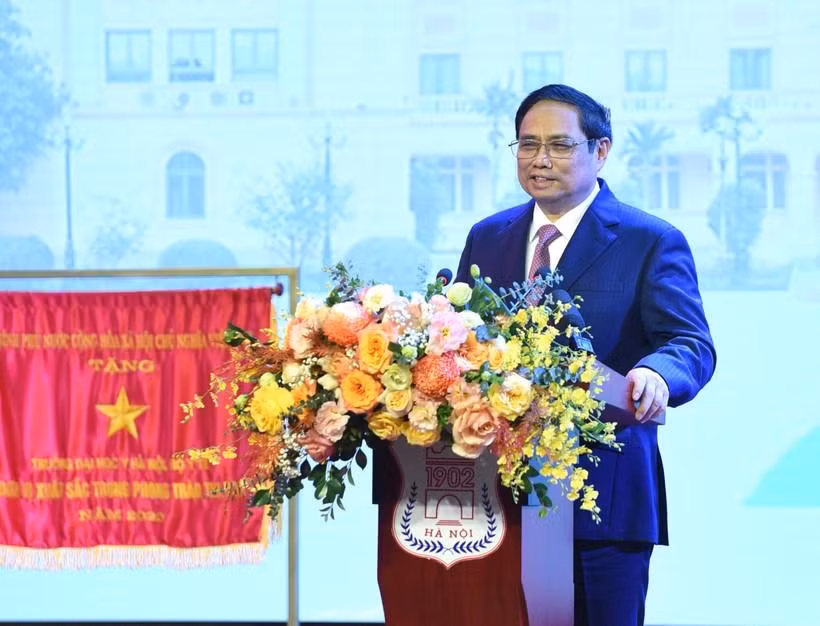 Thủ tướng Phạm Minh Chính phát biểu tại buổi lễ.