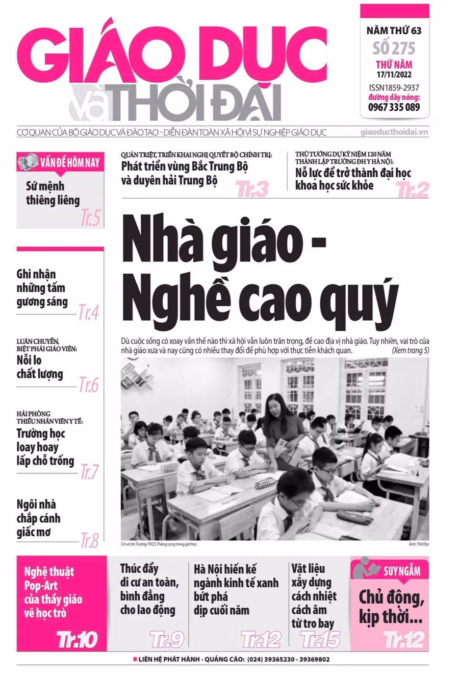 Tin tức báo in 17/11: Nhà giáo - Nghề cao quý