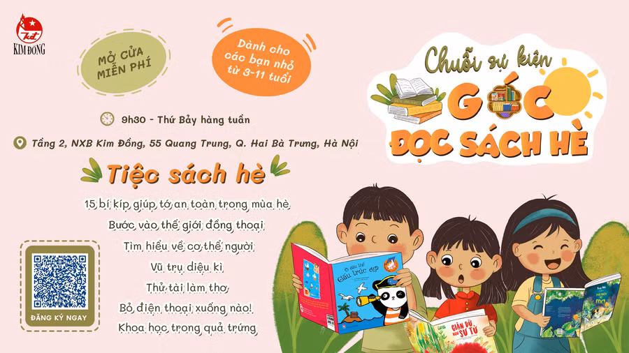 Góc đọc sách Hè Kim Đồng