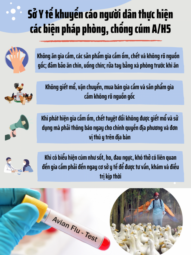 Sở Y tế tỉnh Phú Thọ khuyến cáo người người dân các biện pháp phòng chống cúm A/H5.