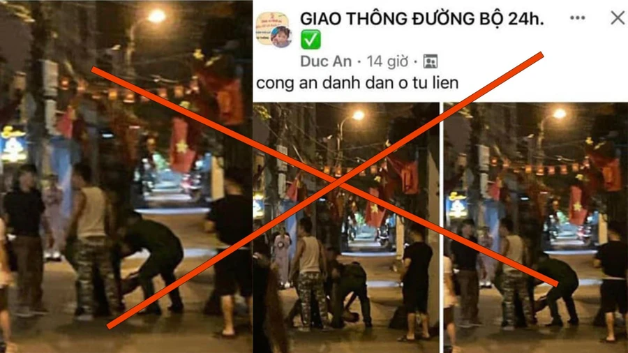 Thông tin trên mạng xã hội được Công an phường Tứ Liên xác minh là sai sự thật.